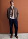 Jeans chino blu in puro cotone baggy fit_0