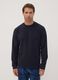 Pigiama blu navy con girocollo e pantaloni a quadri regular fit_1