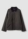 Green pure cotton jacket with velvet collar_5