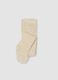 Beige organic stretch cotton tights_0