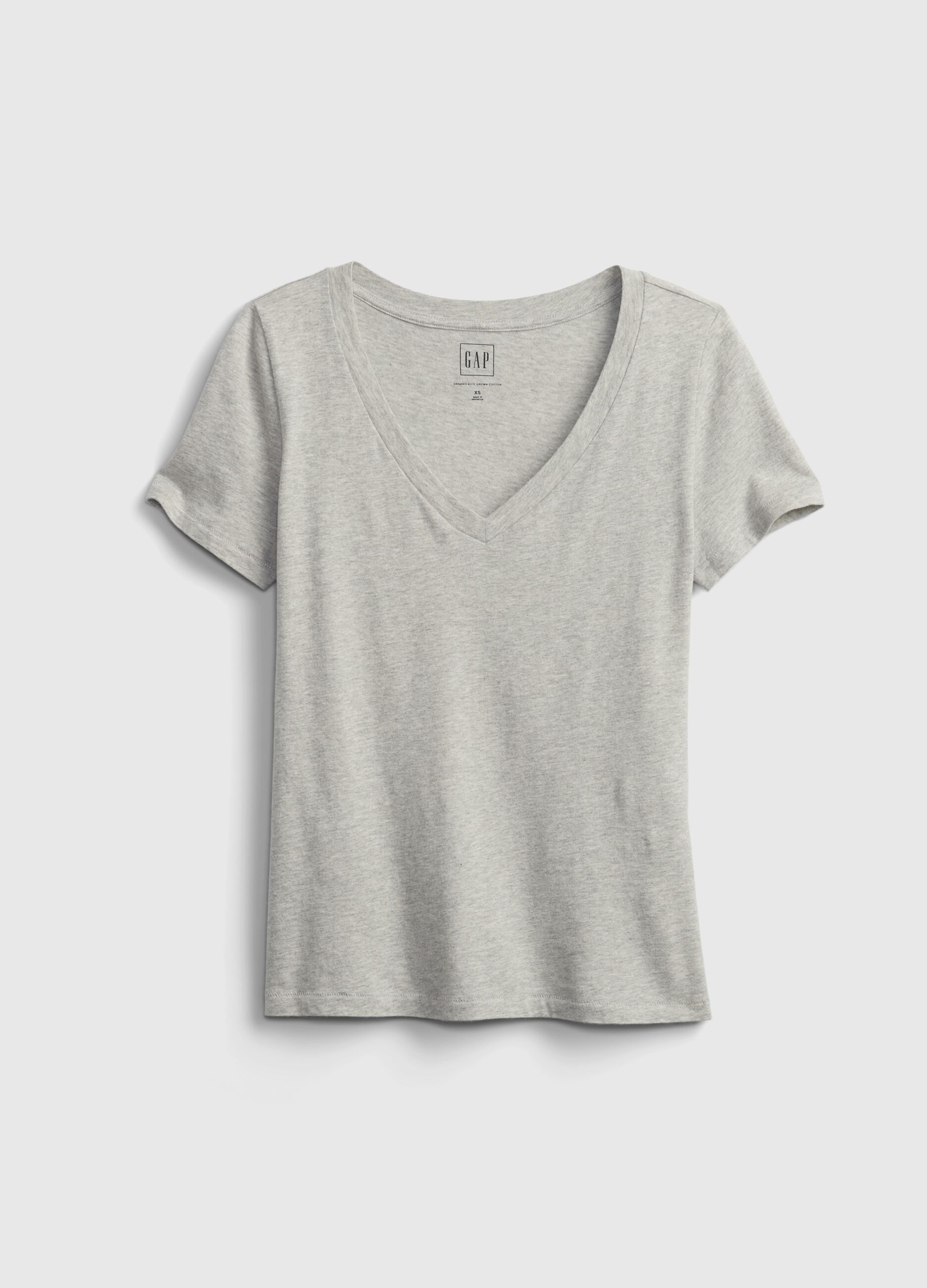 M&eacute;lange T-shirt with V neck