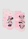 2-pack of pink non-slip socks in stretchy organic cotton with Minnie print_0