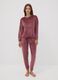 Pink stretch pyjama sweatshirt with star print_1