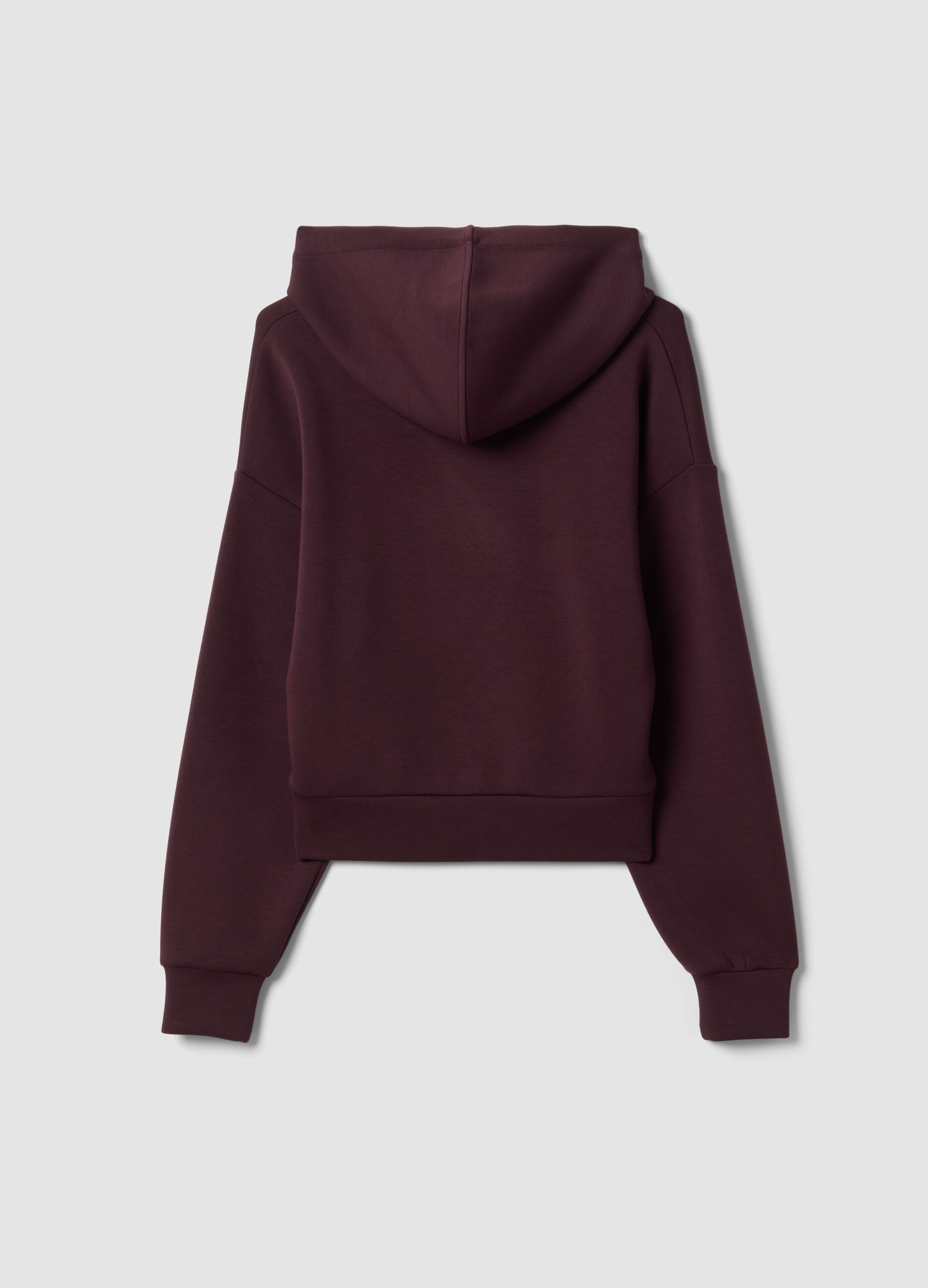 Purple stretch modal crew-neck sweatshirt