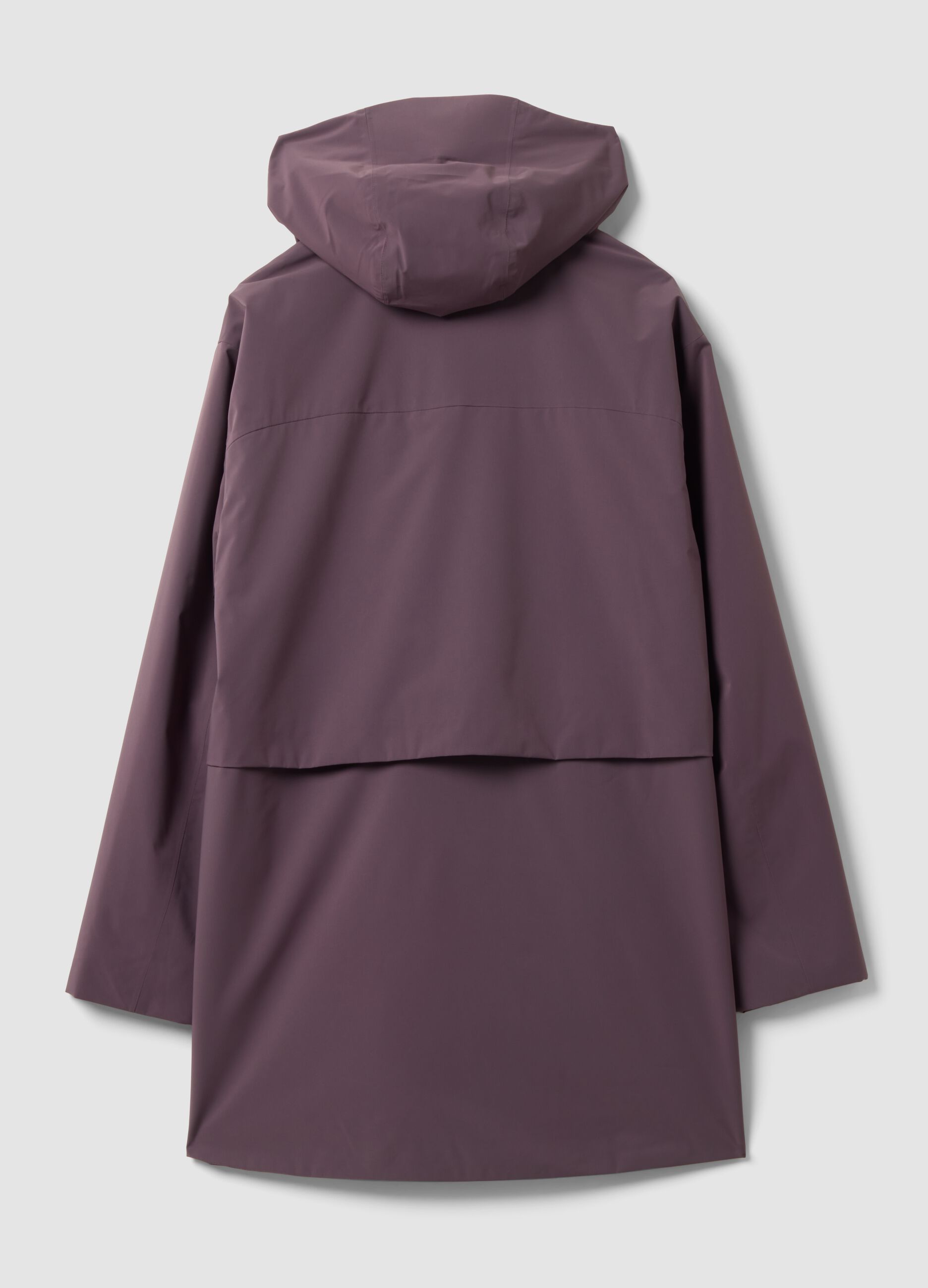Water-repellent, breathable padded purple parka with hood ALTAVIA STUDIO