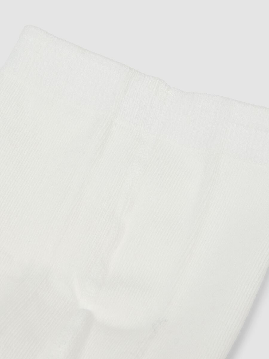 White organic stretch cotton tights_1