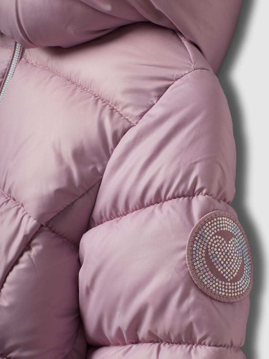 Mauve-purple padded hooded jacket_2