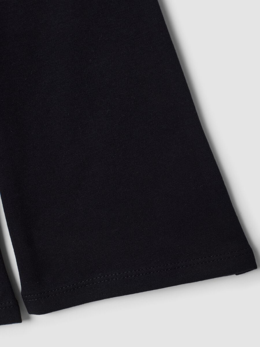 Blue skinny-fit leggings in stretch organic cotton_3