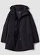 Black water-repellent hooded jacket with zip, regular fit ALTAVIA STUDIO_6