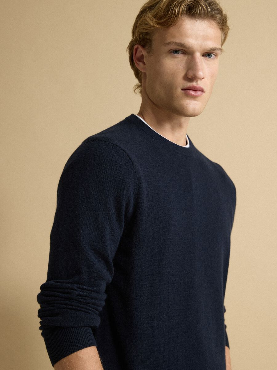 Blue pure cashmere regular-fit jumper_1
