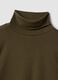 Brown crew-neck pure cotton T-shirt_5