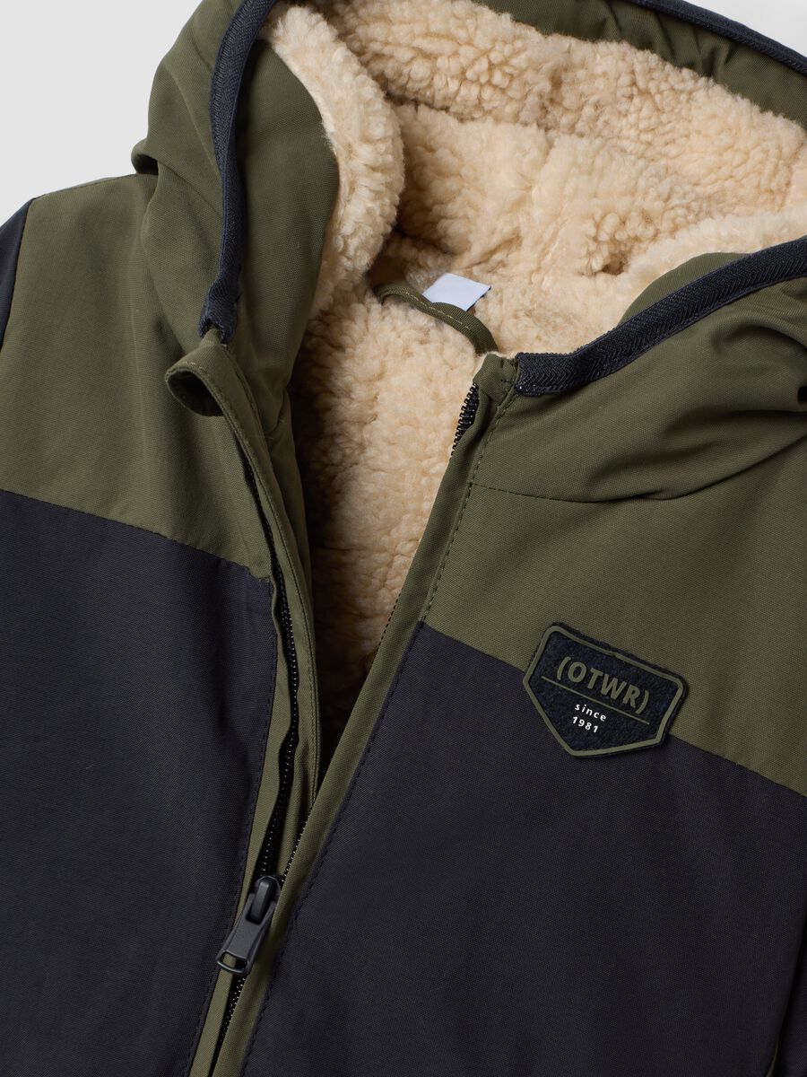 Navy zip-up hooded jacket_2