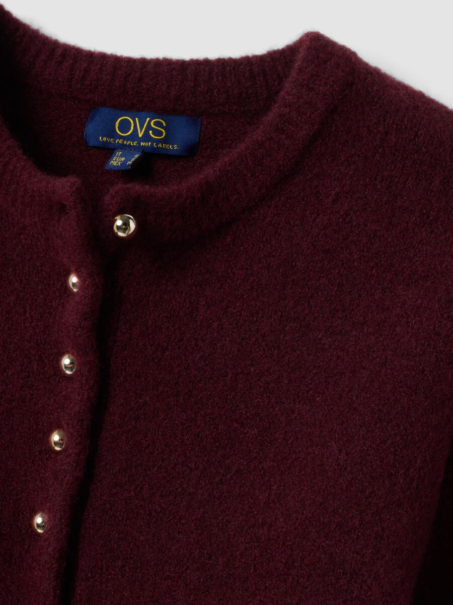 Red stretch wool crew-neck jumper, regular fit_5
