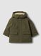Long padded green parka with hood_0
