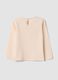 Maglietta rosa in cotone jersey organico elasticizzato con stampa regular fit_1