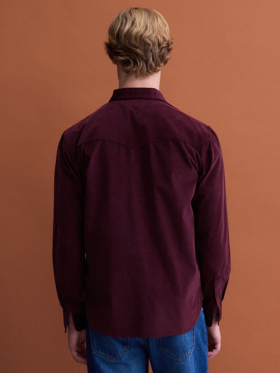 Brown pure cotton shirt with two pockets_3