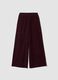 Purple wide-leg trousers with elasticated waist_0