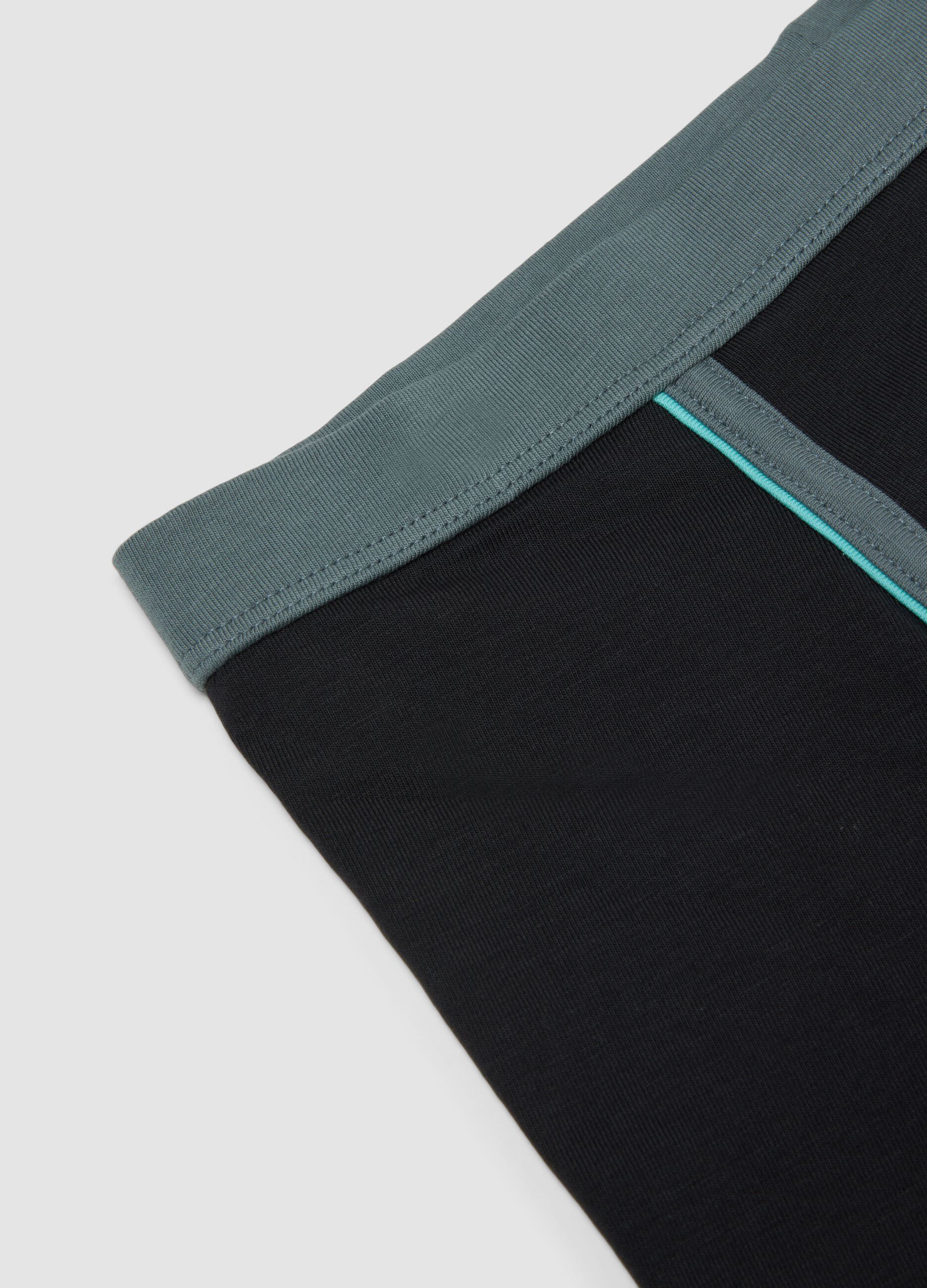 Blue stretch organic cotton boxer shorts