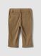 Beige regular-fit chino trousers with elasticated ribbed waistband_1