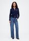 Blue Cardigan in Mixed Fabrics_2
