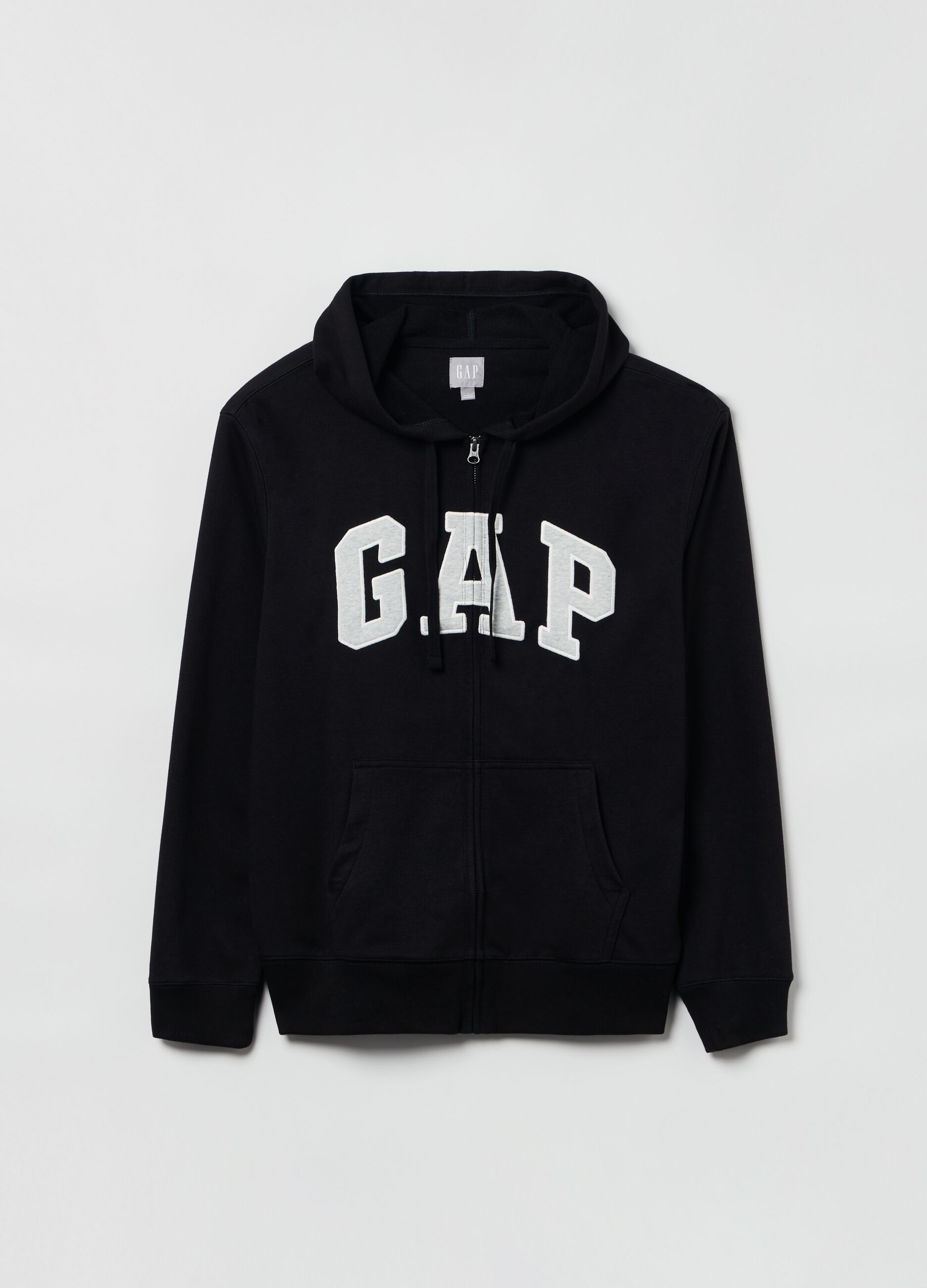 French terry full-zip hoodie