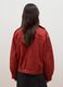 Bomber rosso in vera pelle con zip e bottoni regular fit_3