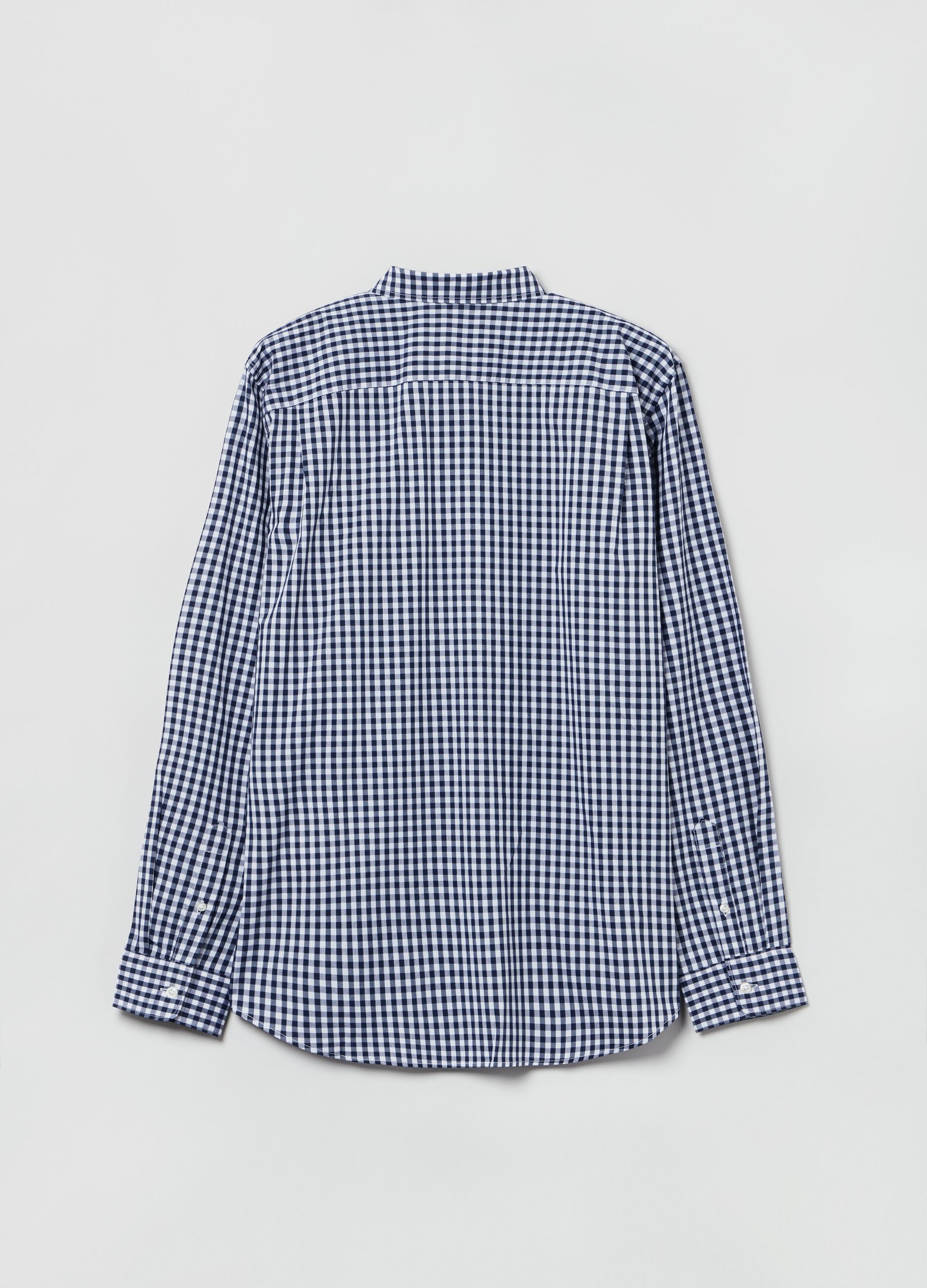 Shirt in Coolmax&reg; fabric with gingham pattern