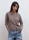 Cardigan grigio in pura lana con girocollo e bottoni regular fit_2