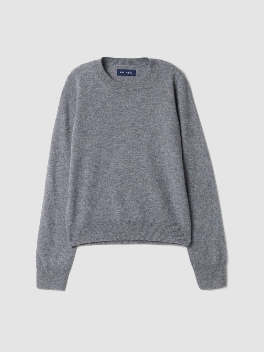 Grey pure cashmere crew-neck jumper_0