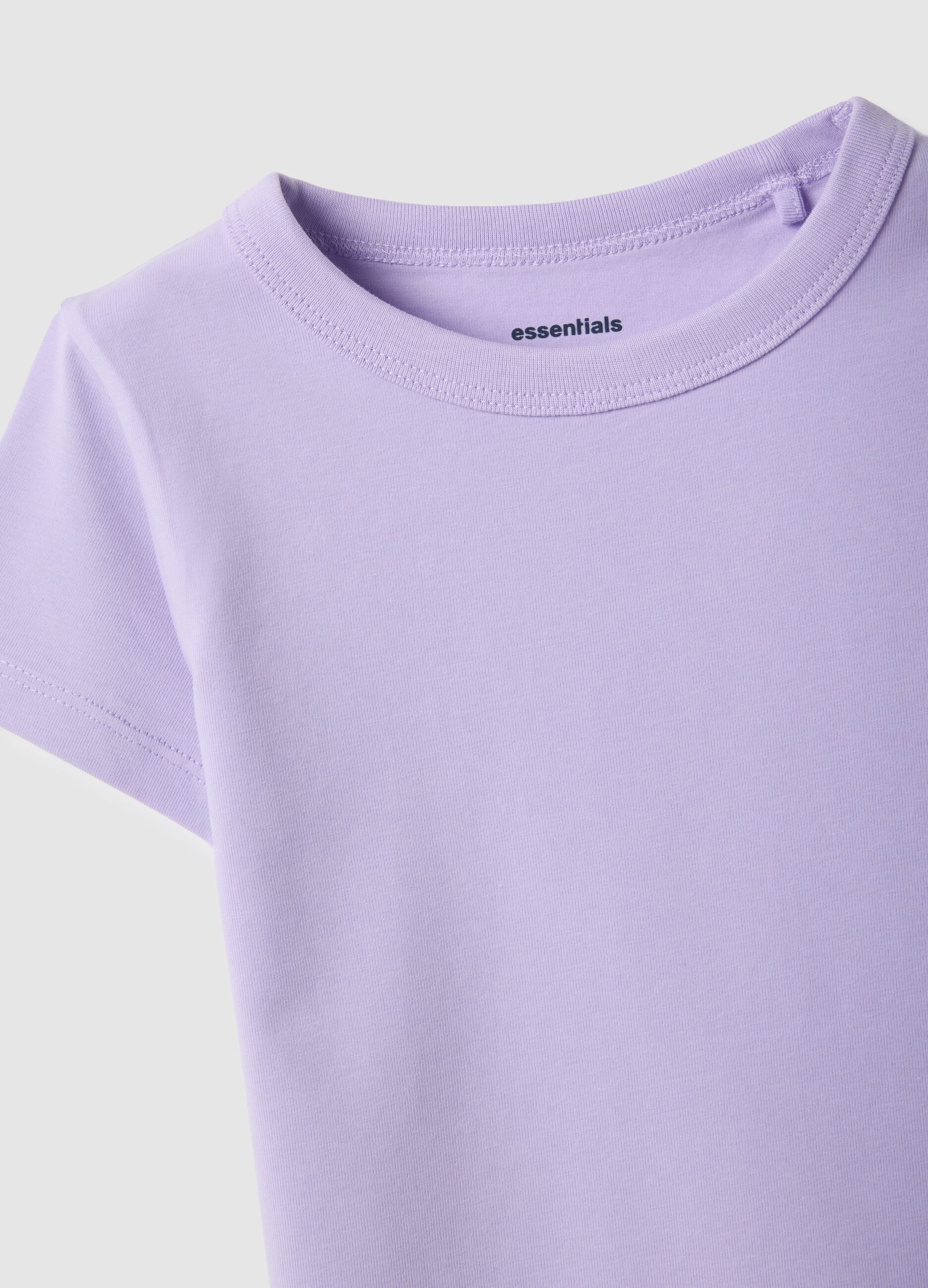 Purple girl's t-shirt in cotton blend regular fit