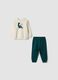 Green pure organic cotton crew-neck pyjamas_0