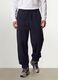 Blue cotton-blend joggers with cuffed hem and drawstring_2