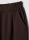 Brown regular-fit stretch viscose trousers_1