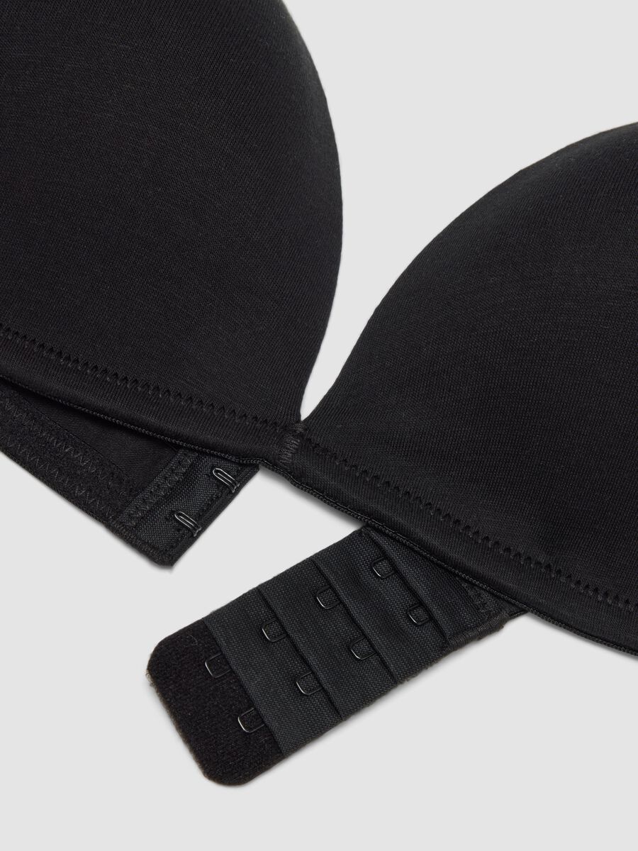 Black padded organic cotton bra_5