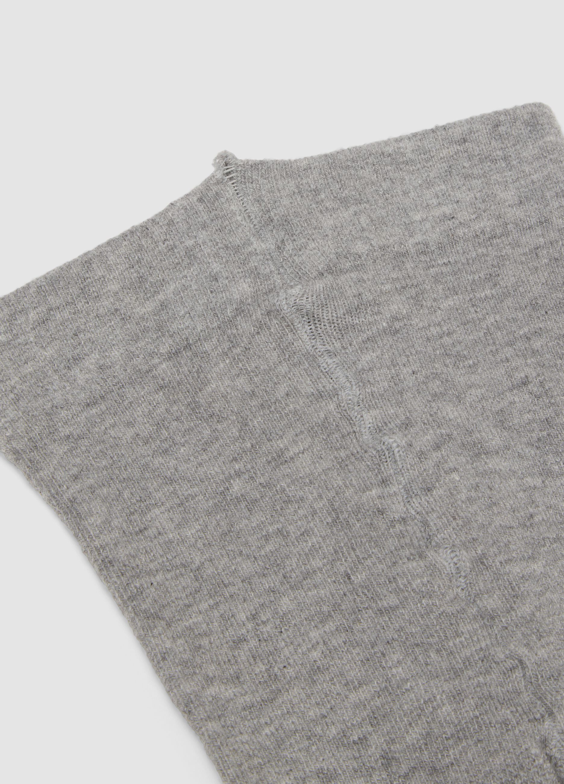 Collant grigio melange in cotone organico elasticizzato