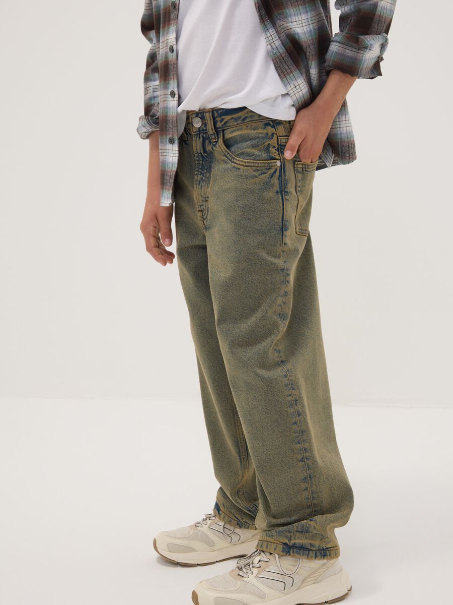 Pure cotton denim jeans, skater fit_1