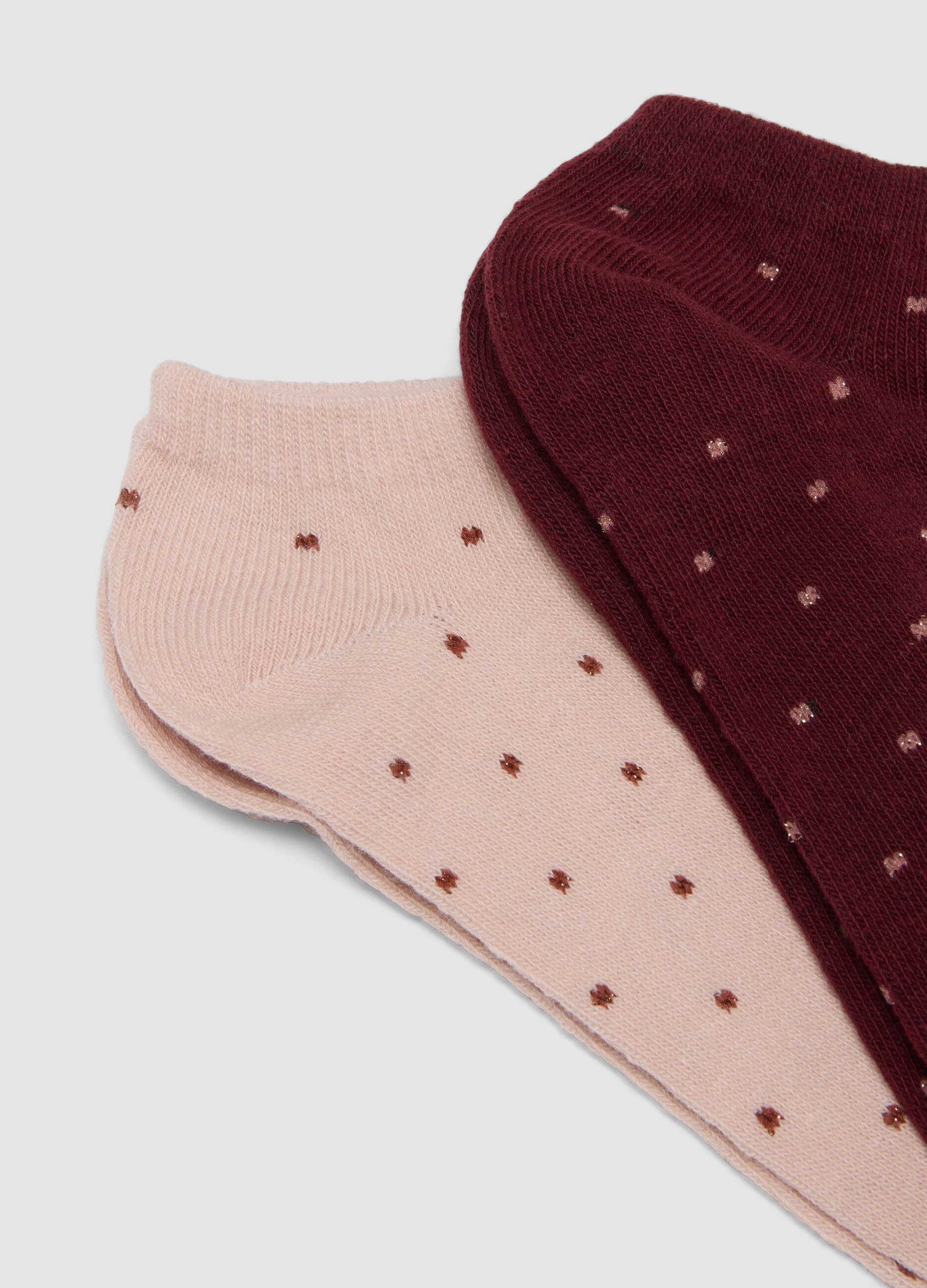 3-pack of multicolour short socks in organic cotton blend with pattern