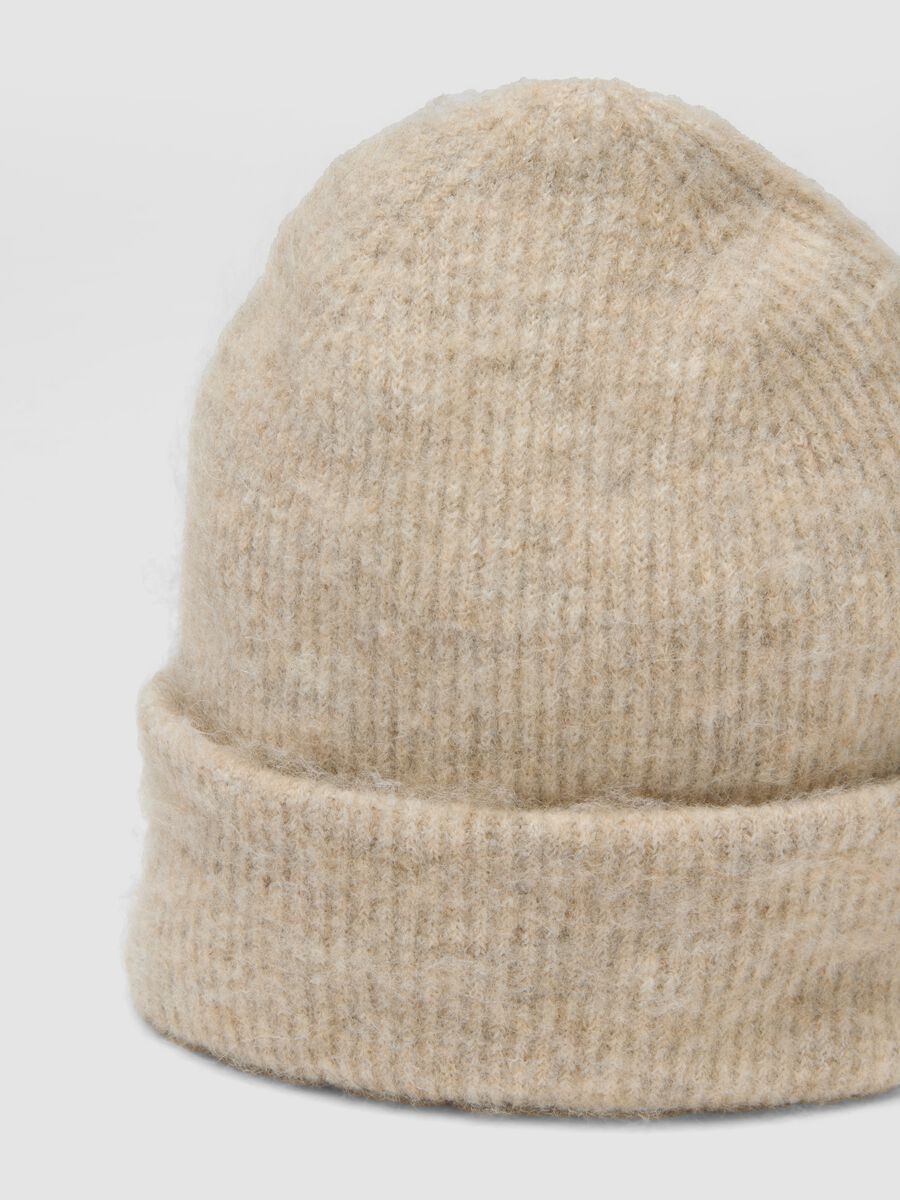 Beige stretch wool and alpaca hat_2