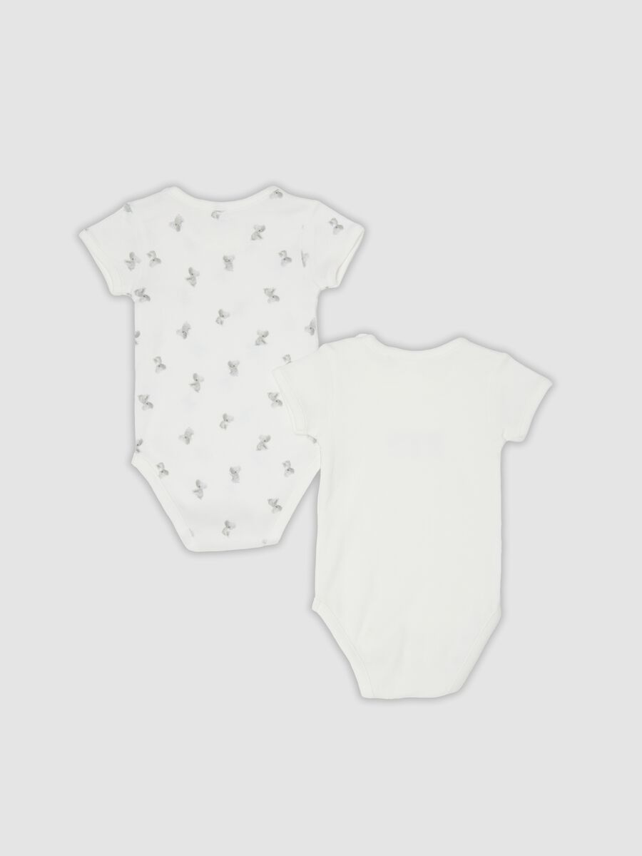 2-pack of white organic cotton bodysuits with koala print for baby and toddler_1