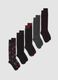 Pack of five multicolour long socks in stretch organic cotton_0