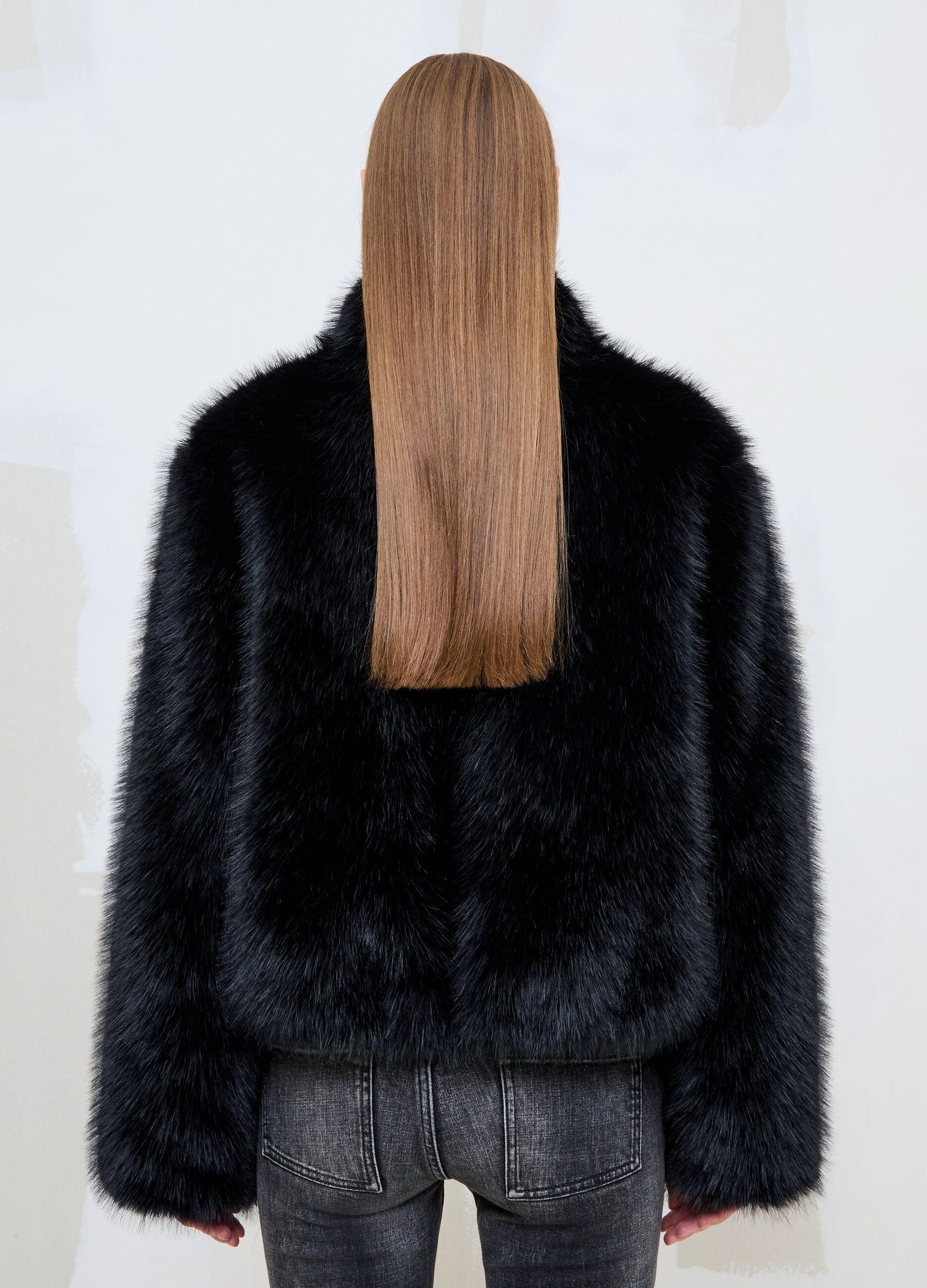 Black Faux Fur Jacket