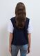 Blue pure-cotton knitted gilet in a regular fit_3