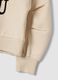 Sand cotton-blend crew-neck sweatshirt with heart print_3