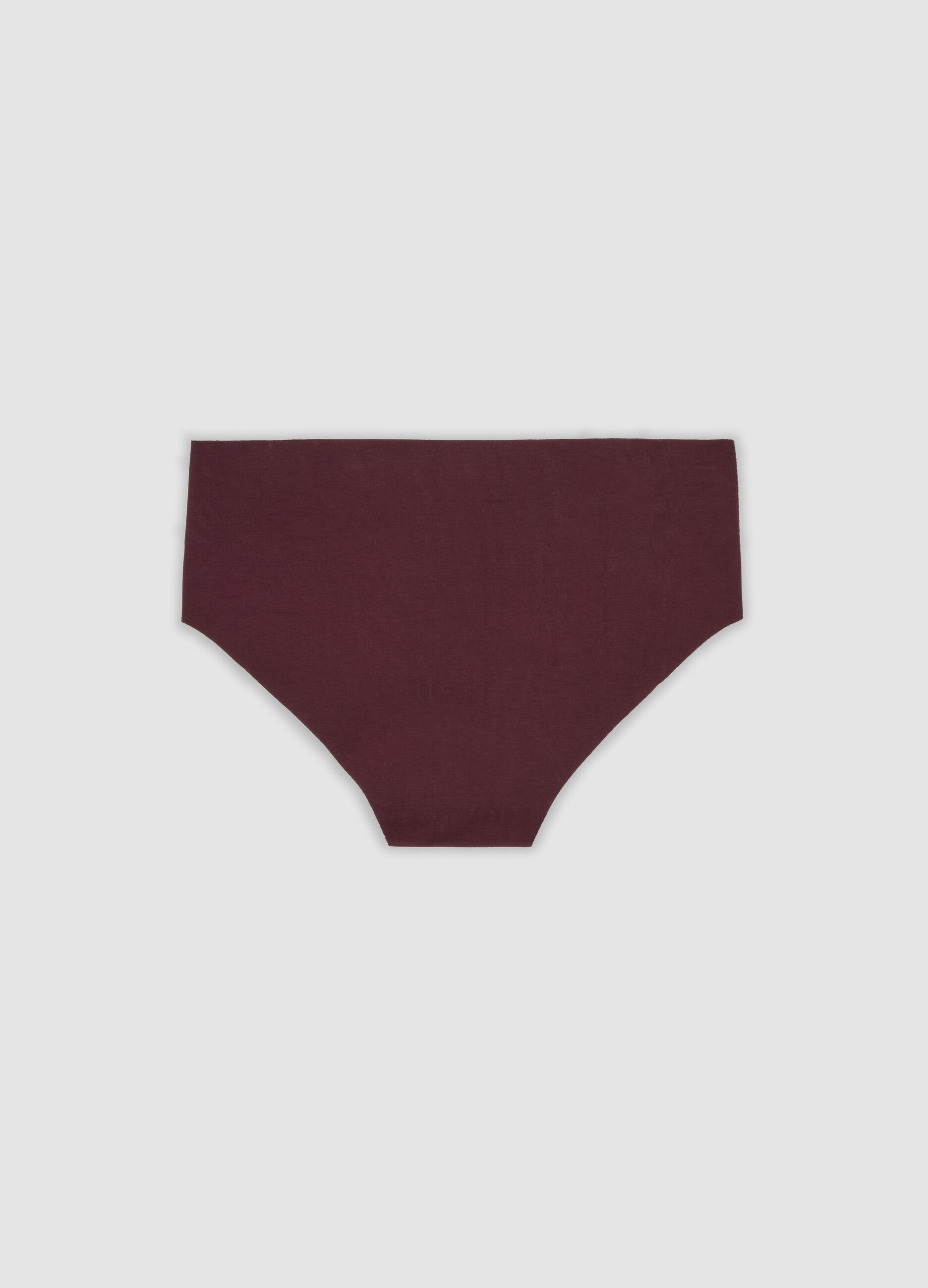 Purple organic stretch cotton hipster briefs