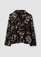 Brown regular-fit stretch cotton-blend jacket with floral pattern_2