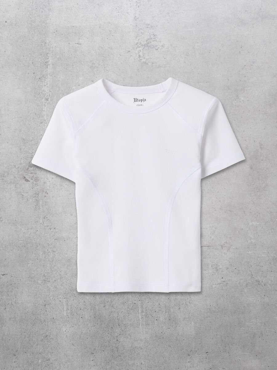 Fitted White Logo T-shirt_5