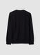 Black crew-neck cotton-blend sweatshirt, regular fit_5