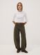 Green pure cotton barrel-fit jeans_0