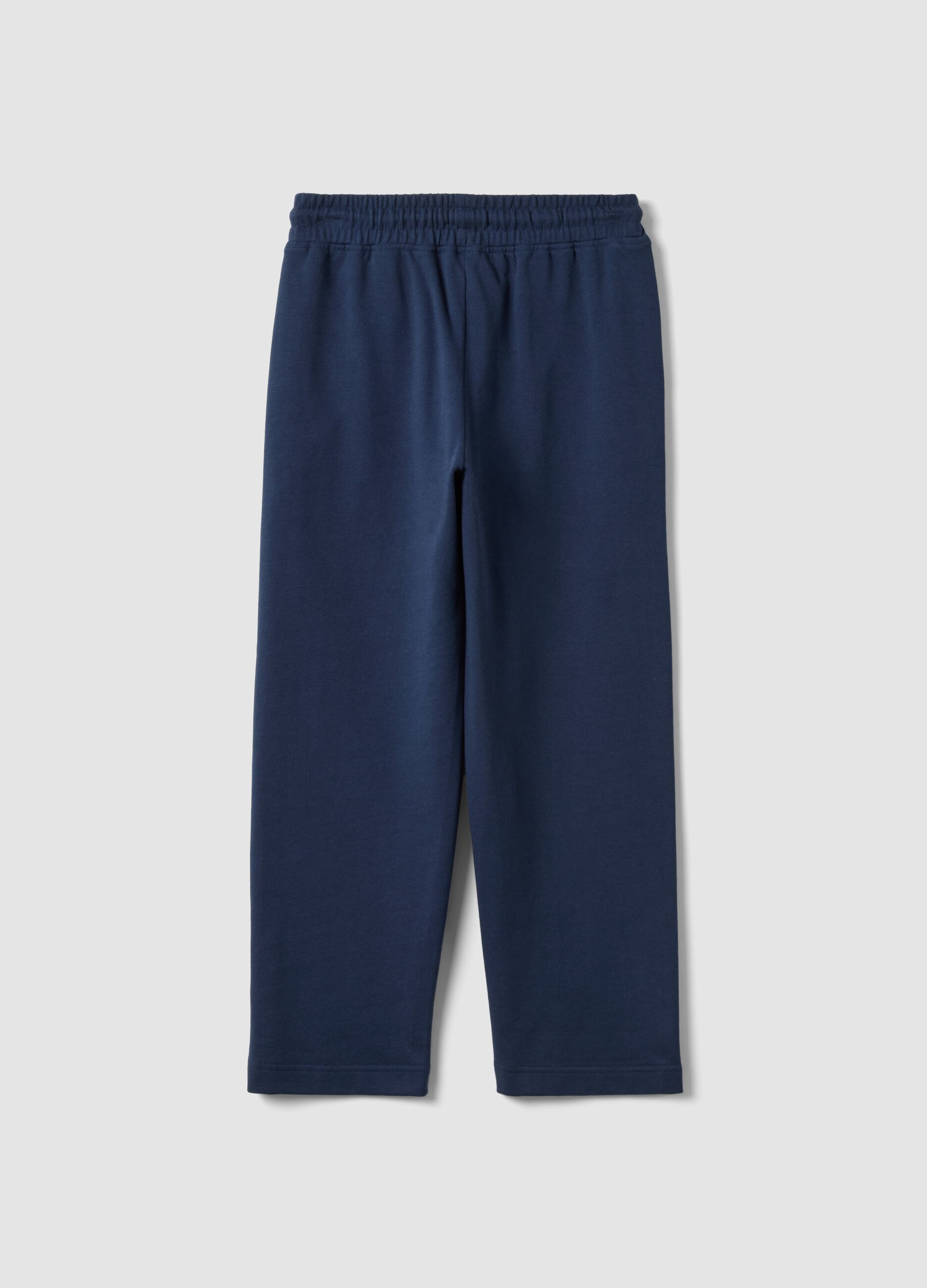 Pantaloni jogger blu in puro cotone