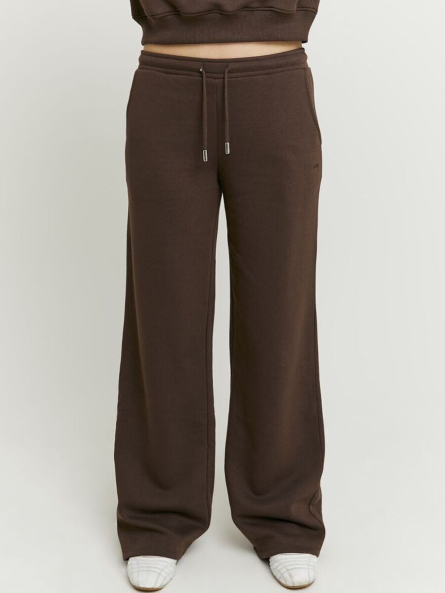 Brown Cotton Blend Regular Fit Trousers_1